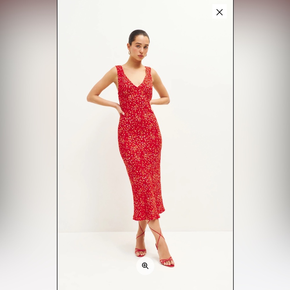 Reformation Red Beauden Dress